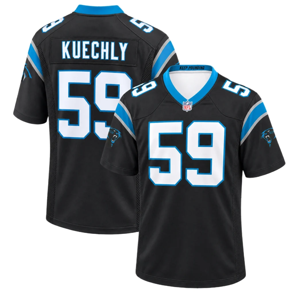 Carolina Panthers Luke Kuechly Black Team Jersey – Exclusive Football Legend Style