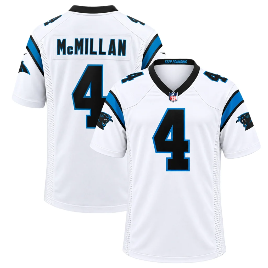 Carolina Panthers Tetairoa McMillan White Jersey – Ultimate Fan Pride