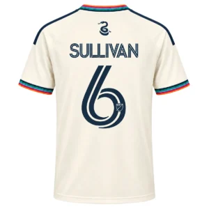 Cavan Sullivan third jersey back featuring SULLIVAN lettering, navy number 6 and snake emblem