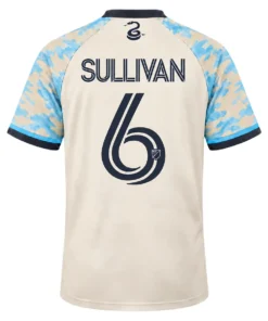 Cavan Sullivan youth jersey back showing SULLIVAN, navy number 6 and snake emblem