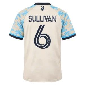 Cavan Sullivan youth jersey back showing SULLIVAN, navy number 6 and snake emblem