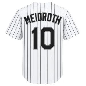 Chase Meidroth White Sox Home Jersey Bold Pinstripe