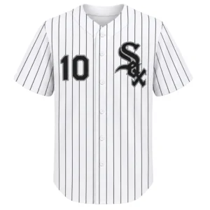 Chase Meidroth White Sox Home Jersey Bold Pinstripe