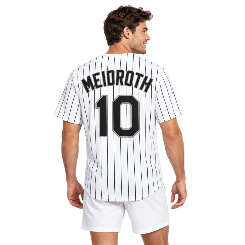 Chase Meidroth White Sox Home Jersey Bold Pinstripe