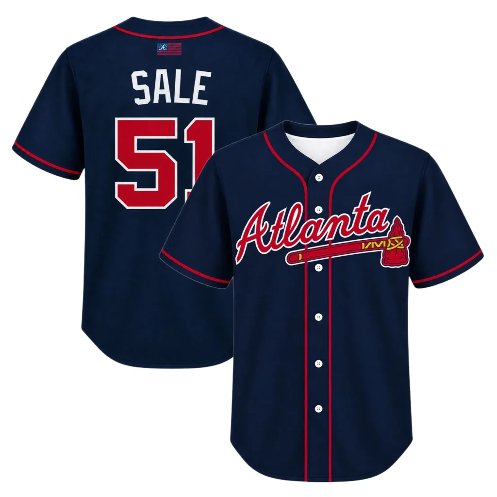 Chris Sale Braves Navy Jersey Vibrant Game Day Style
