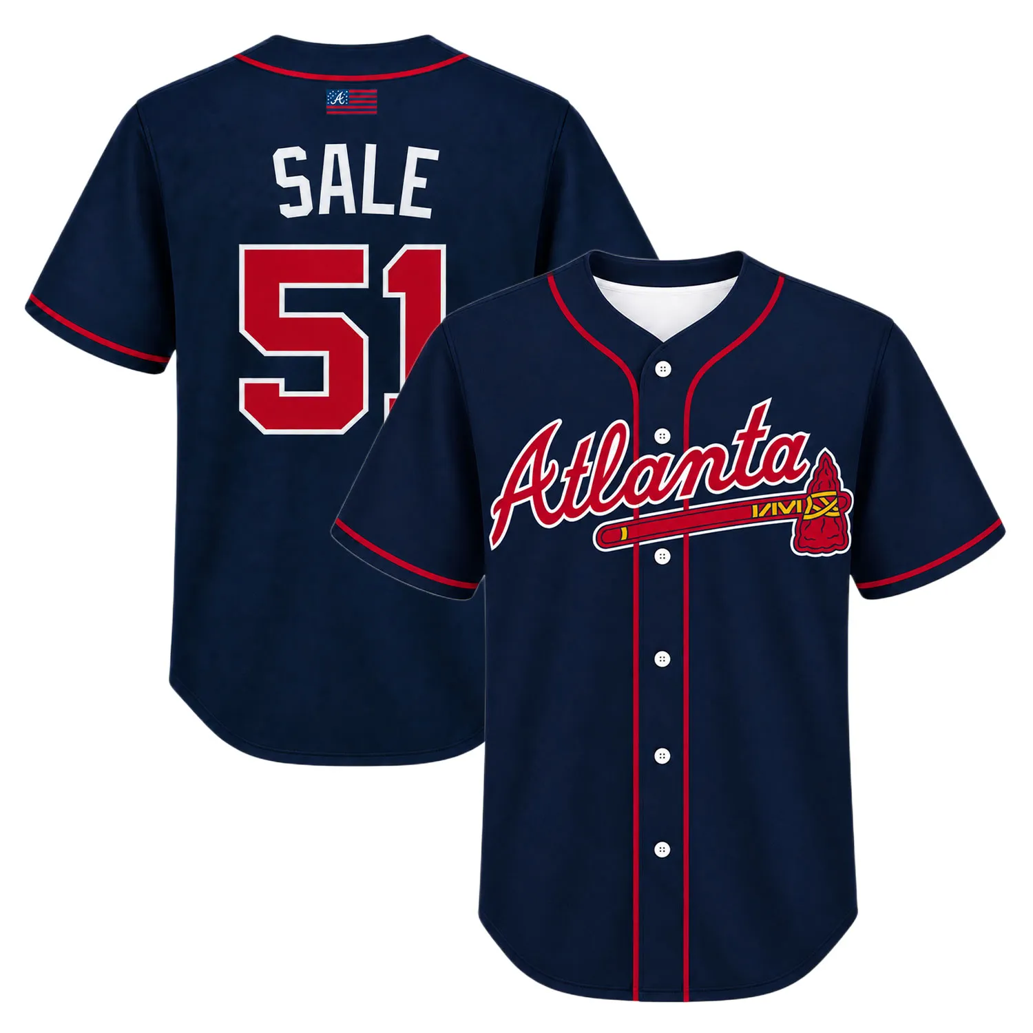 Chris Sale Braves Navy Jersey Vibrant Game Day Style
