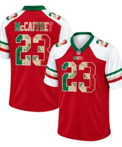 christian-mccaffrey-49ers-mexico-jersey-front-back