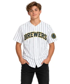 Christian Yelich Brewers Jersey Youth 2026 Elite Player Style youth
