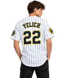 Christian Yelich Pinstripe Home Jersey Exclusive Brewers Gear Youth