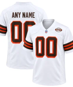 Cleveland Browns 1946 White Jersey – Custom Fan Edition
