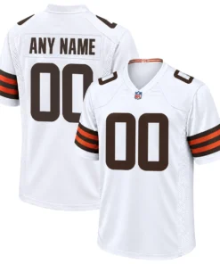 Cleveland Browns Custom White Jersey – Iconic Football Fan Look