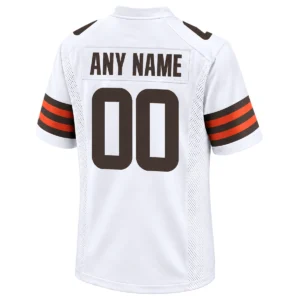 Cleveland Browns Custom White Jersey – Iconic Football Fan Look