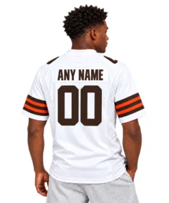 Cleveland Browns Custom White Jersey – Iconic Football Fan Look