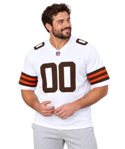 Cleveland Browns Custom White Jersey – Iconic Football Fan Look