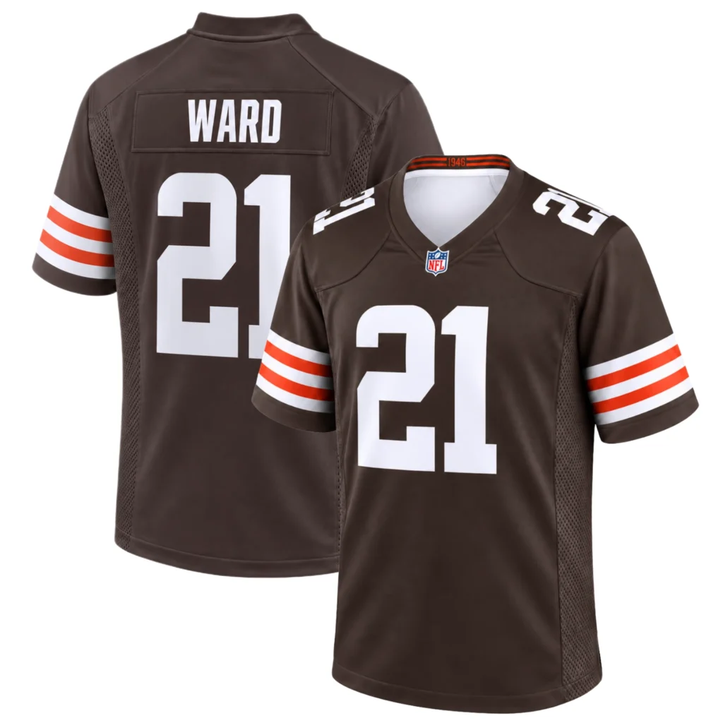 Cleveland Browns Denzel Ward Brown Jersey – Bold Player Edition