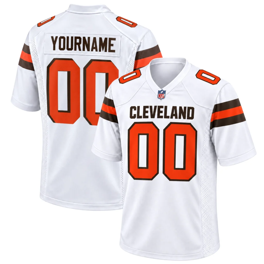 Cleveland Browns White Custom Football Jersey – Bold Team Pride