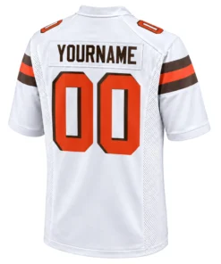 Cleveland Browns White Custom Football Jersey – Bold Team Pride