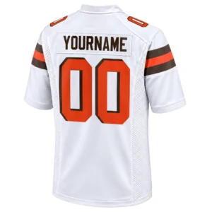 Cleveland Browns White Custom Football Jersey – Bold Team Pride