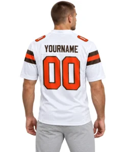 Cleveland Browns White Custom Football Jersey – Bold Team Pride