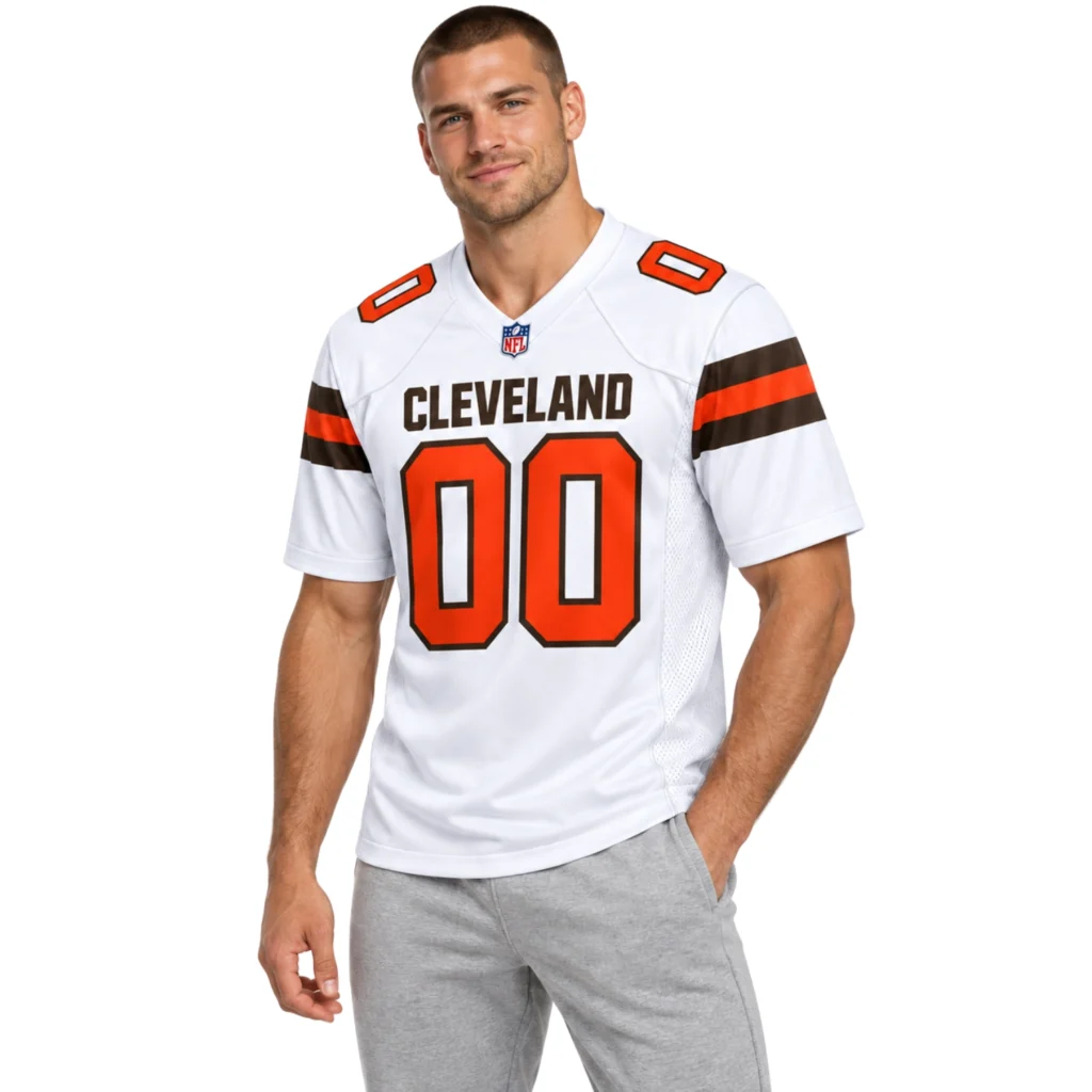 Cleveland Browns White Custom Football Jersey – Bold Team Pride