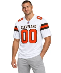 Cleveland Browns White Custom Football Jersey – Bold Team Pride