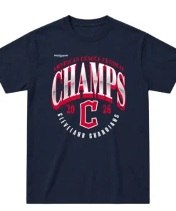 Cleveland Guardians 2026 Champions Tee - Bold custom name and number AL Central Division Champions