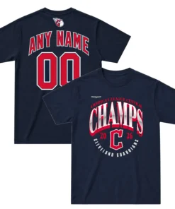 Cleveland Guardians 2026 Champions Tee - Bold custom name and number AL Central Division Champions