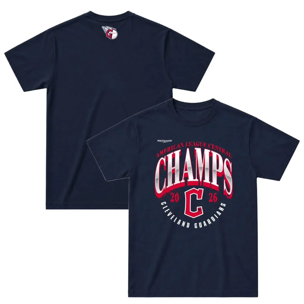 Cleveland Guardians AL Central Division Champions T-Shirt 2026 – Bold MLB Postseason Baseball