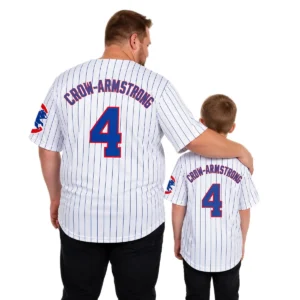 Cubs Pete Crow-Armstrong White Jersey Bold Name and Number