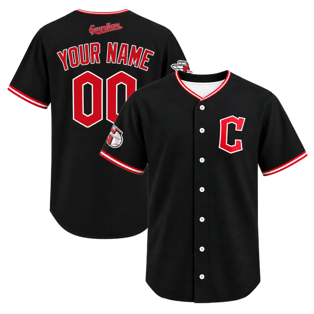 Custom Black Cleveland Guardians Jersey Bold MLB Wear