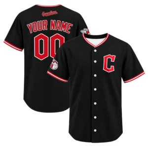 Custom Black Cleveland Guardians Jersey Bold MLB Wear