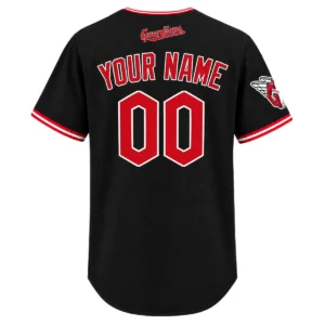Custom Black Cleveland Guardians Jersey Bold MLB Wear