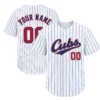 Custom Chicago Cubs Gray Jersey Throwback Bold
