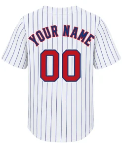 Custom Chicago Cubs Gray Jersey Throwback Bold