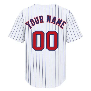 Custom Chicago Cubs Gray Jersey Throwback Bold