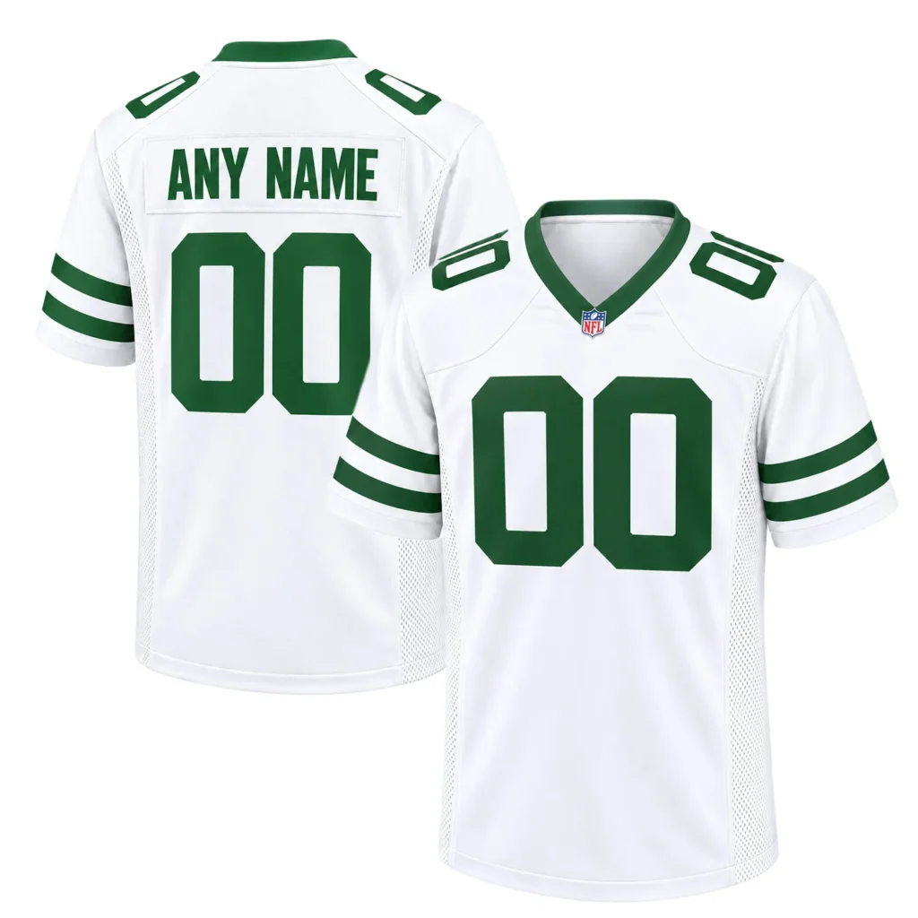 Custom New York Jets Jersey White 2026 Elite Name & Number
