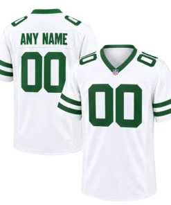 Custom New York Jets Jersey White 2026 Elite Name & Number