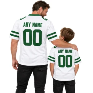 Custom New York Jets White Jersey 2026 Elite Name & Number