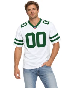 Custom New York Jets Jersey White 2026 Elite Name & Number