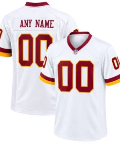 Custom Washington Commanders White Jersey – Super Bowl Era Name & Number 2026