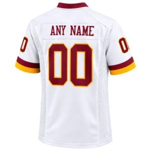 Custom Washington Commanders White Jersey – Super Bowl Era Name & Number 2026
