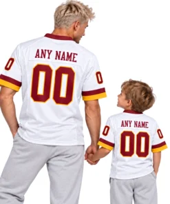 Custom Washington Commanders White Jersey – Super Bowl Era Name & Number 2026