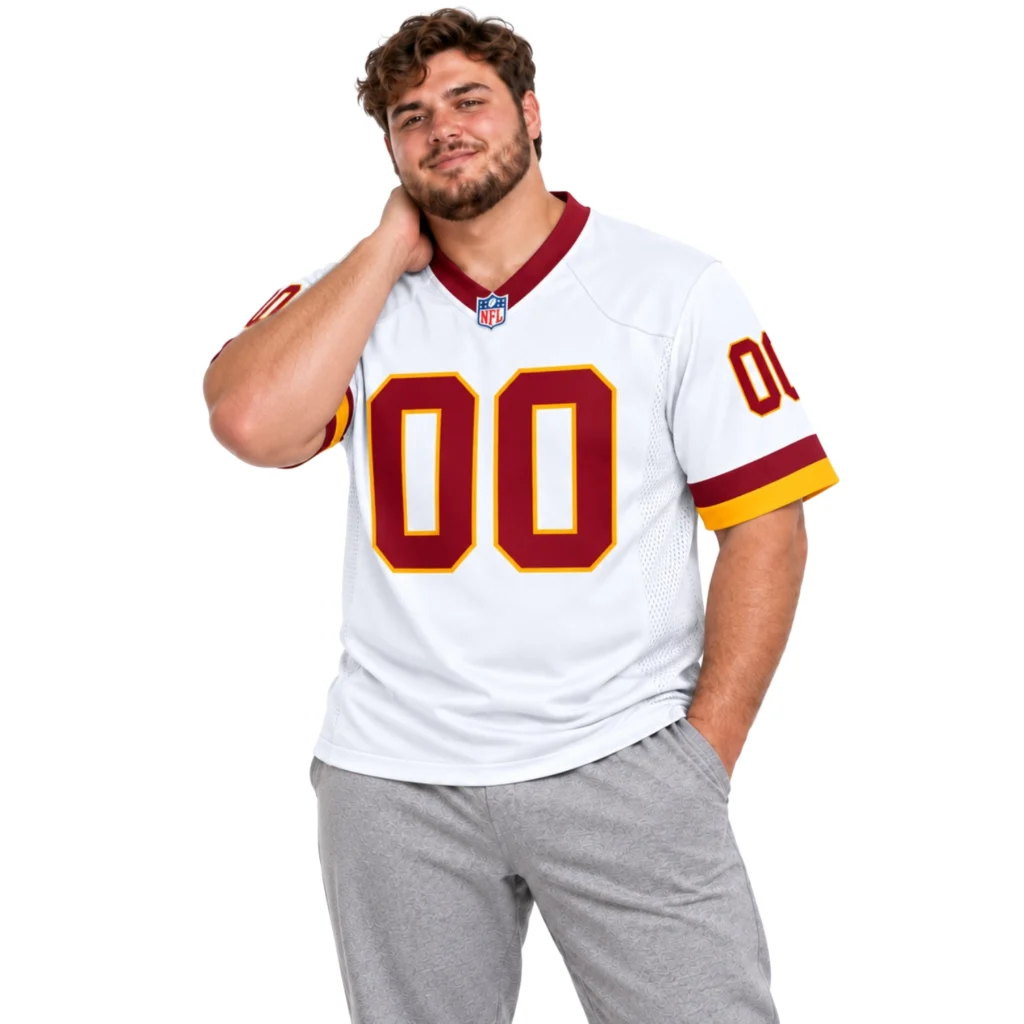 Custom Washington Commanders White Jersey – Bold Name & Number 2026