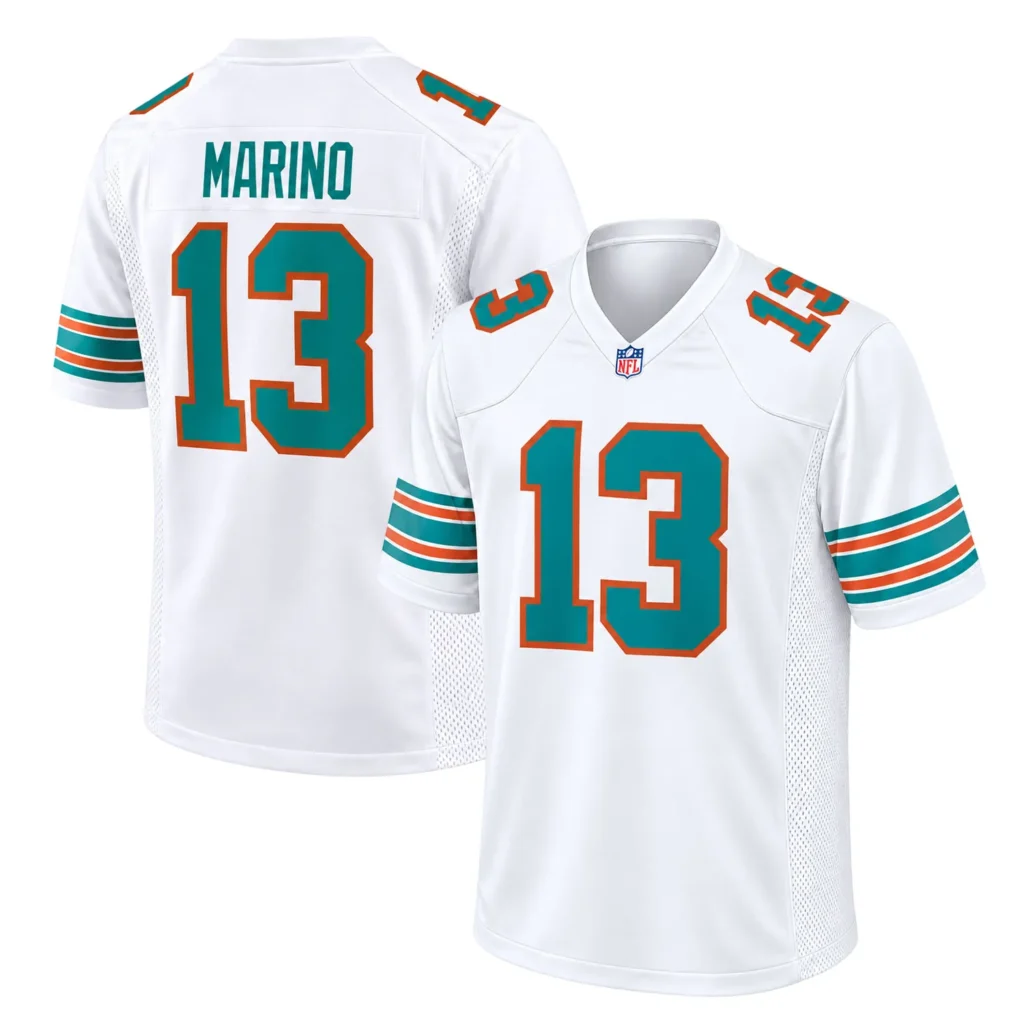 Dan Marino White Throwback Jersey – Elite Miami Dolphins Player