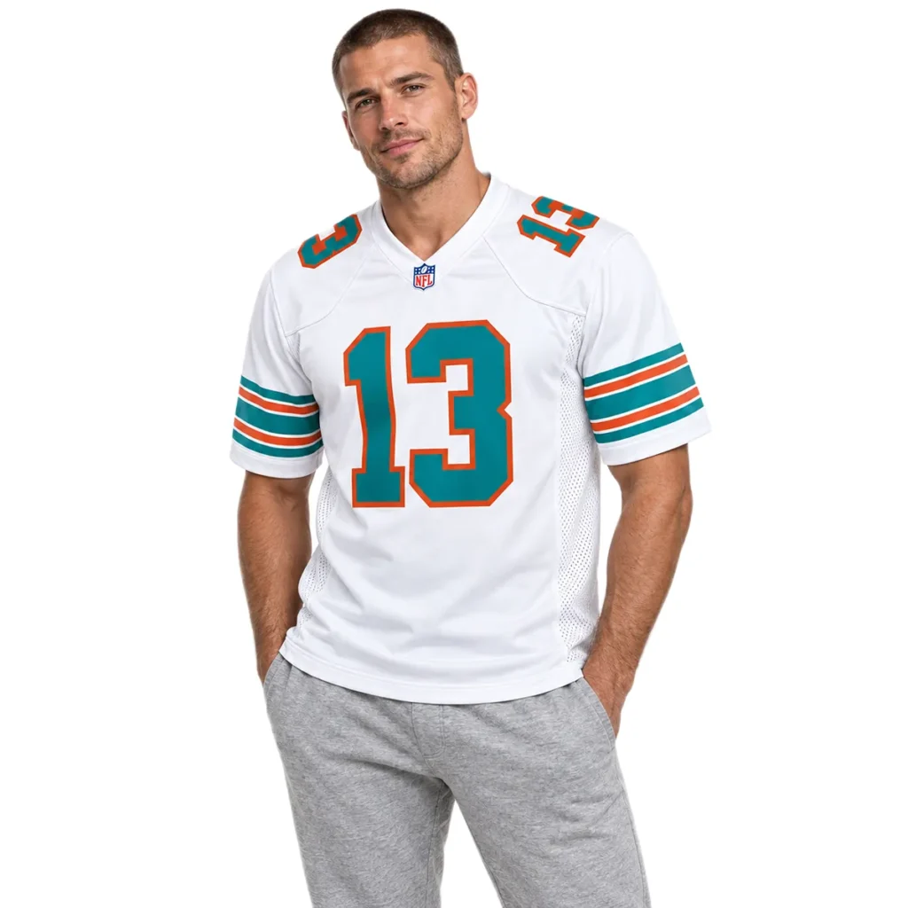 Dan Marino White Throwback Jersey – Elite Miami Dolphins Player