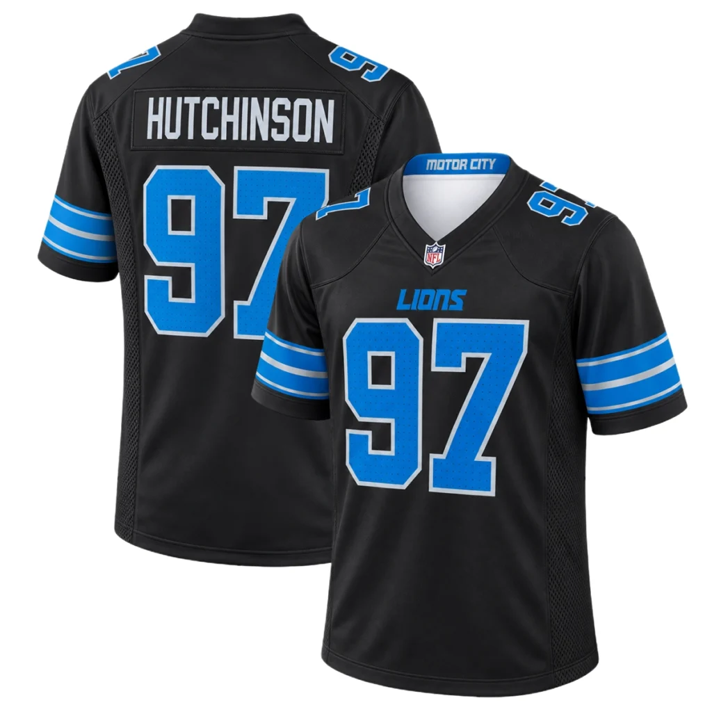 Detroit Lions Aidan Hutchinson Black Alternate Jersey – Bold Player Style