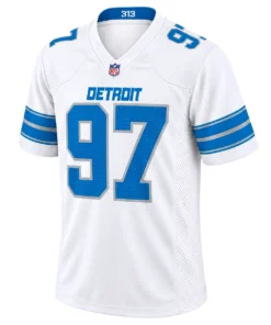 Detroit Lions Aidan Hutchinson White Jersey – Bold Player Edition