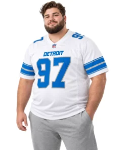 Detroit Lions Aidan Hutchinson White Jersey – Bold Player Edition