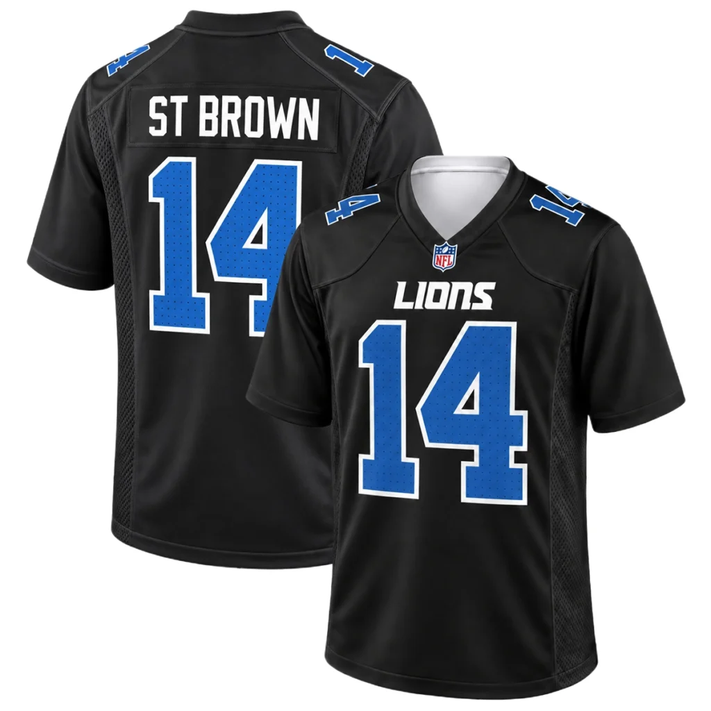 Detroit Lions Amon-Ra St Brown Black Alternate Jersey – Elite WR Style