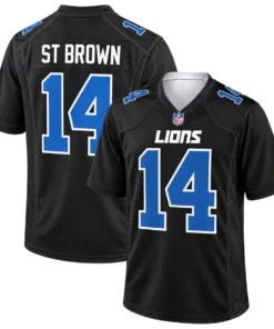 Detroit Lions Amon-Ra St Brown Black Alternate Jersey – Elite WR Style